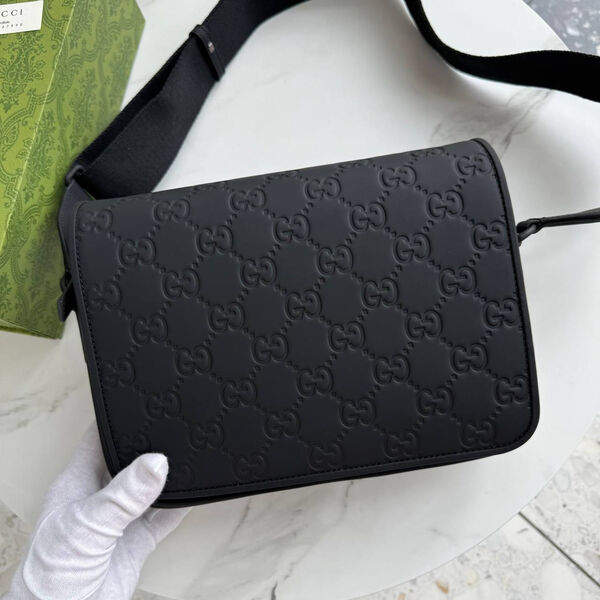 Мужская сумка мессенджер Gucci мужской кожа черный 193779-2
