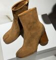 Ботильоны Maison Margiela женский замша бежевый 159787-1