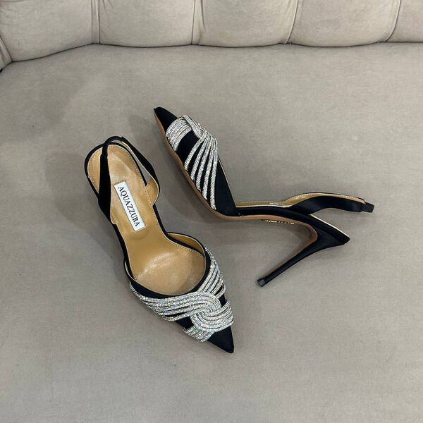 Туфли Aquazzura женский замша черный 137123-3