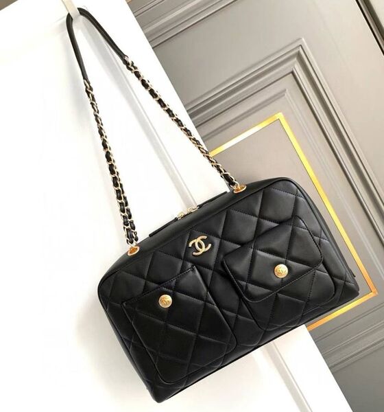 Сумка Chanel женский кожа черный 184072