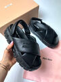 Сандалии Miu Miu женский кожа черный 110459-5