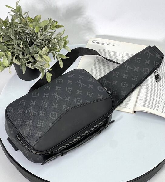 Мужская сумка слинг Louis Vuitton мужской кожа черный 176229-6