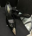 Туфли Saint Laurent женский кожа черный 81038-1
