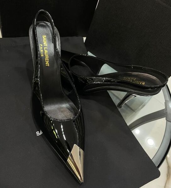 Туфли Saint Laurent женский кожа черный 81038