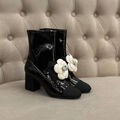 Ботильоны Chanel женский кожа черный 128610-3