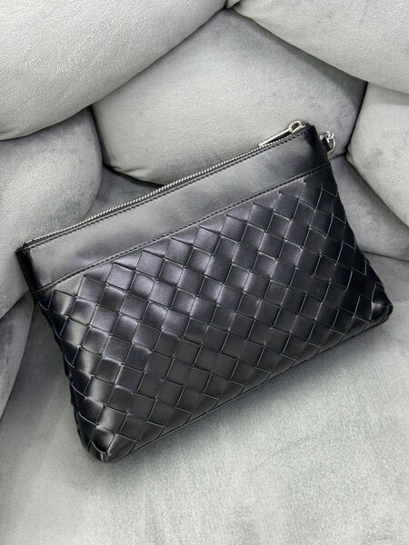 Мужской клатч Bottega Veneta мужской кожа черный 195711-2