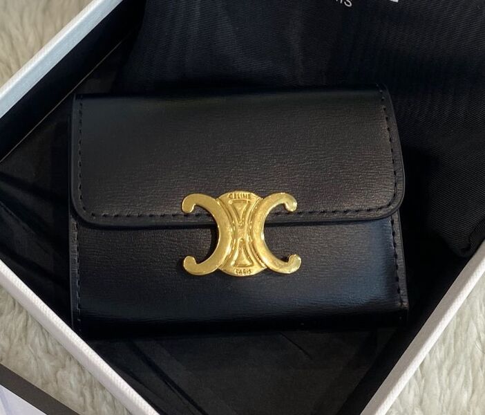 Кошелек Celine женский кожа swift черный,коричневый 97011