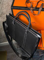 Мужской портфель Hermès мужской кожа черный 132082-8