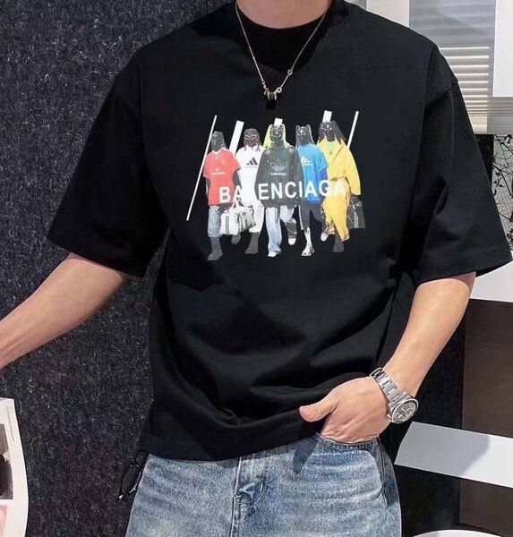 Мужская футболка Balenciaga мужской черный 151300