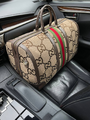 Дорожная сумка Gucci мужской кожа бежевый 96865-2