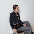 Сумка Gucci женский замша черный 134282-2