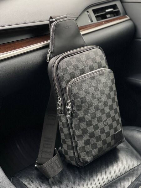 Мужская сумка слинг Louis Vuitton мужской кожа черный 96812-4