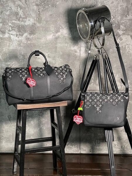 Мужская сумка мессенджер Louis Vuitton мужской кожа черный 42916-5