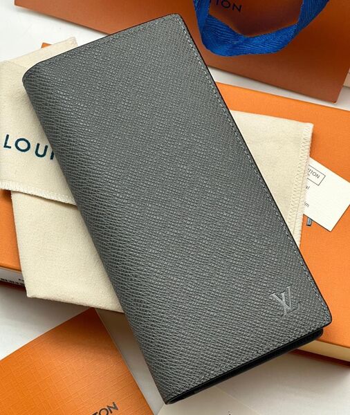 Мужской портмоне Louis Vuitton мужской кожа графитовый 107701