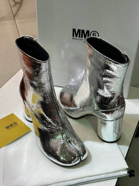Ботильоны Maison Margiela женский кожа графитовый 125887-3