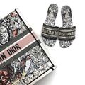 Шлепки Christian Dior женский текстиль черный 88218-2