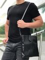 Мужская сумка мессенджер Bottega Veneta мужской кожа черный 41162-2