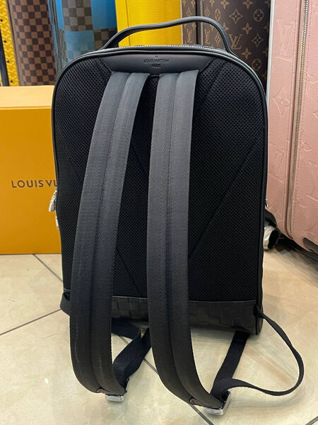 Мужской рюкзак Louis Vuitton мужской кожа черный 171501-3