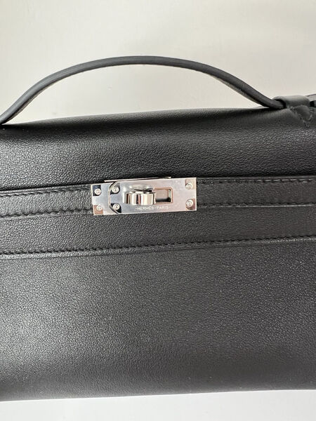 Сумка Hermèskelly 20 Pochette женский кожа черный 138053-4
