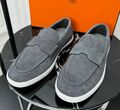 Мужские лоферы Hermès мужской замша графитовый 193482-1