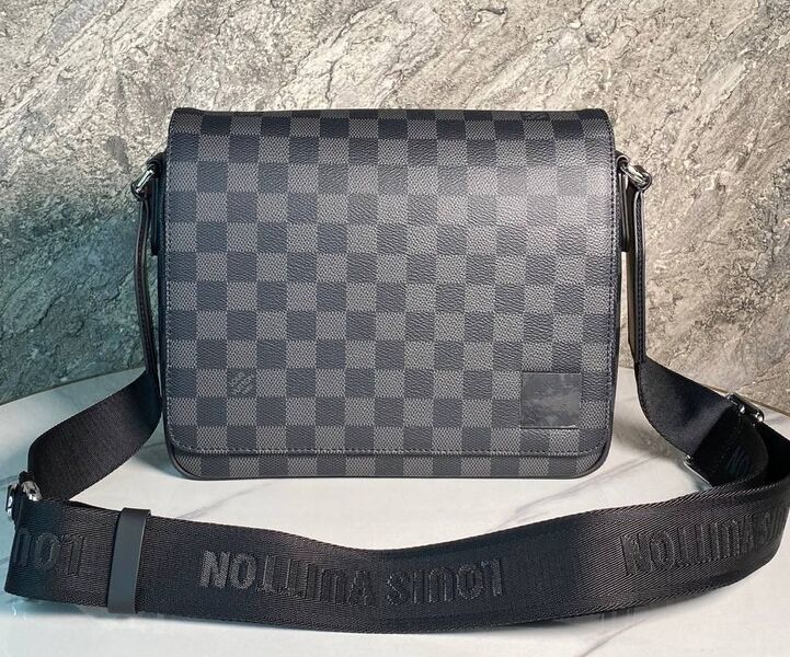 Мужская сумка мессенджер Louis Vuitton мужской кожа графитовый 129943