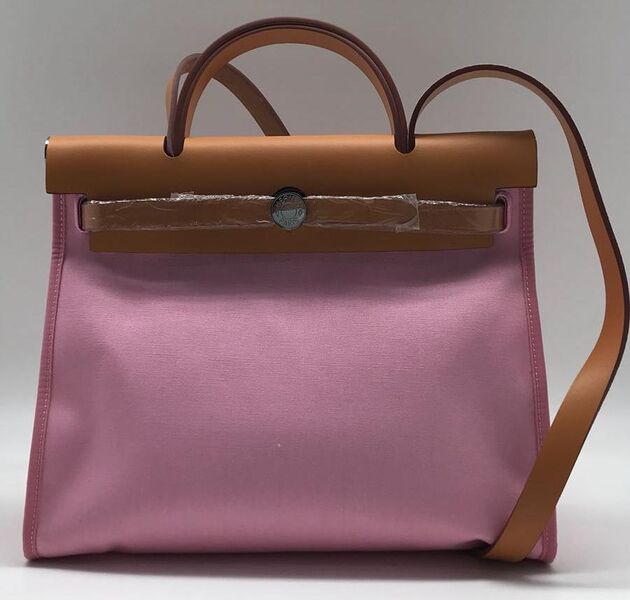 Сумка Hermèsherbag Zip женский кожа розовый 75484