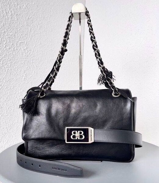 Сумка Balenciaga женский кожа черный 178392