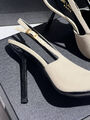 Туфли Saint Laurent женский кожа бежевый 138459-2