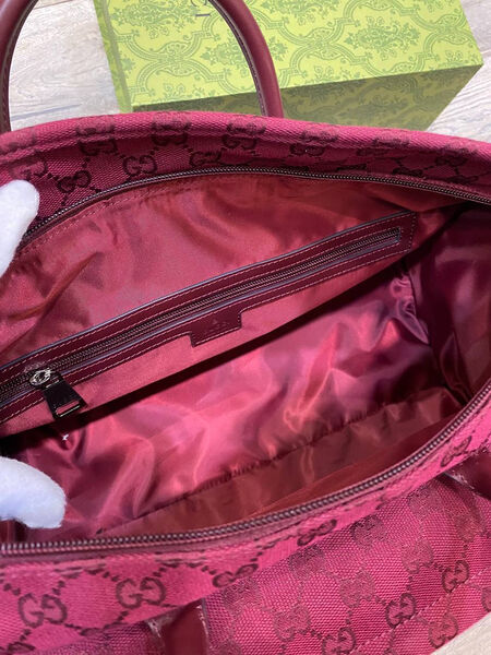 Дорожная сумка Gucci женский текстиль бордовый 172593-4