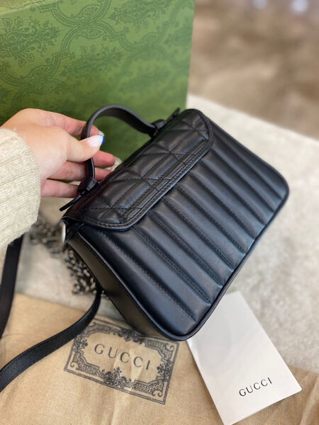 Сумка Gucci Marmont женский кожа черный 97053-2