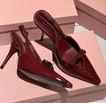 Туфли Miu Miu женский кожа бордовый 146871-1