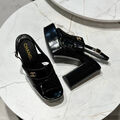 Босоножки Chanel женский кожа черный 146174-3