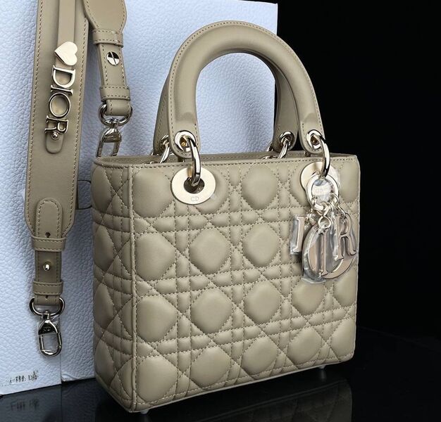 Сумка Christian Dior Lady женский кожа графитовый 120334