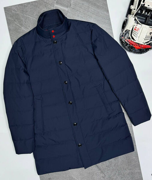 Мужской пуховик Kiton мужской синий 165395-2