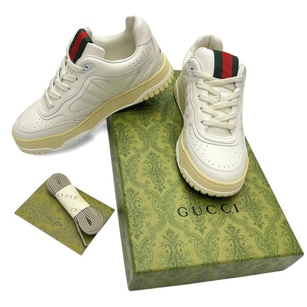 Кеды Gucci женский кожа белый 145121