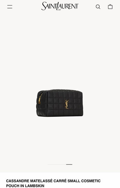 Косметичка Saint Laurent женский кожа черный 170964-5