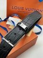 Мужской ремень Louis Vuitton мужской кожа черный 52988-7