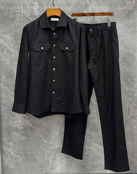 Мужской костюм Brunello Cucinelli мужской черный 192026