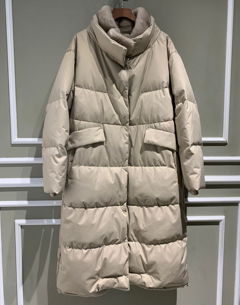 Пуховик Loro Piana женский бежевый 62813