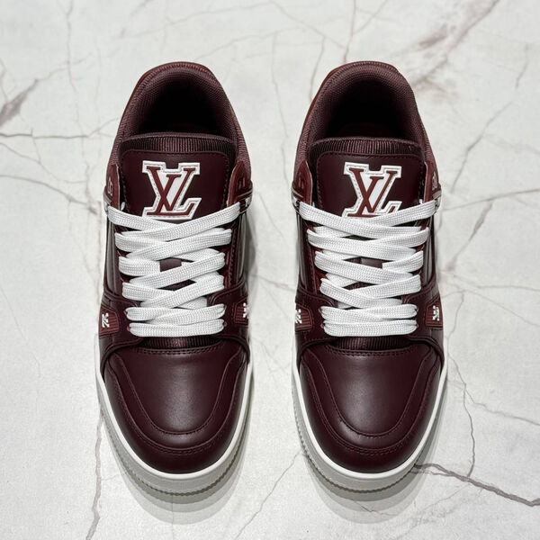 Кроссовки Louis Vuitton женский кожа бордовый 173901-2