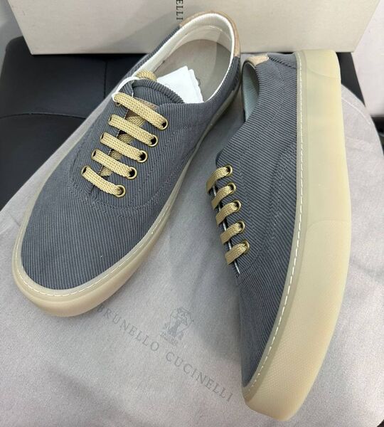 Мужские кеды Brunello Cucinelli мужской текстиль графитовый 155305