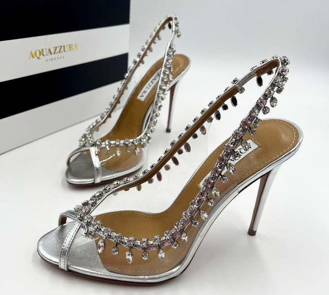 Босоножки Aquazzura женский графитовый 11759