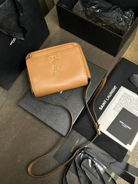 Cумка Saint Laurent женский кожа коричневый i7194705-1-3