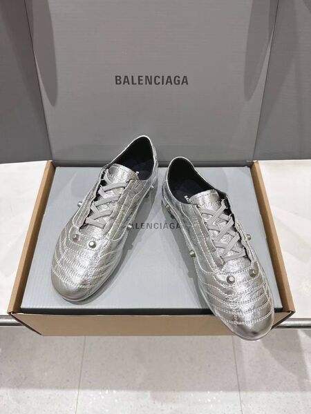 Женские кеды Balenciaga женский кожа серебристый k7666821-1-7