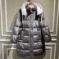 Пуховик Brunello Cucinelli женский графитовый 62292-10