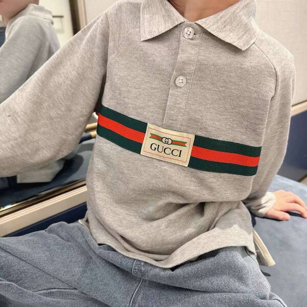 Детское поло Gucci графитовый 177501-2