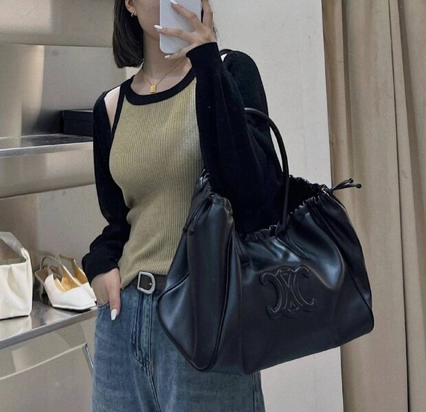 Сумка Celine женский кожа черный 124067-14