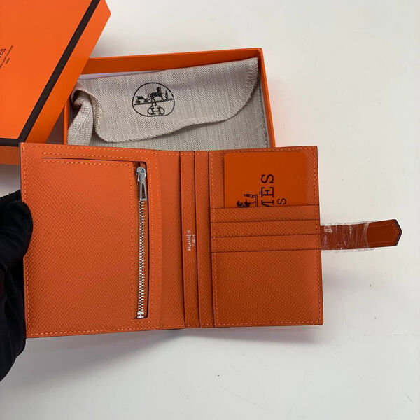 Кошелек Hermès женский кожа оранжевый 103063-2