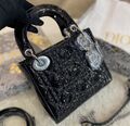 Сумка Christian Dior Lady женский кожа черный 97570-1