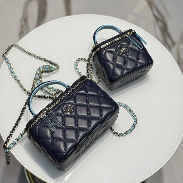 Сумка Chanel женский кожа синий 187503-3